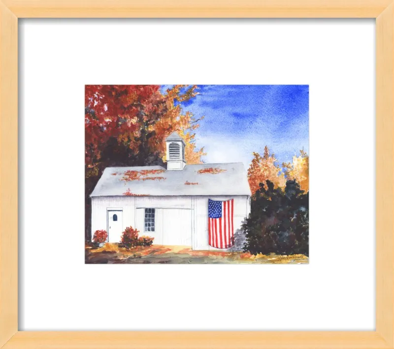 The Ross Barn in Fall by Lydia Marie Elizabeth for Artfully Walls