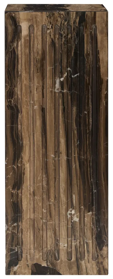 Safavieh Couture Carleton Square Marble Drink Table, Dark Brown