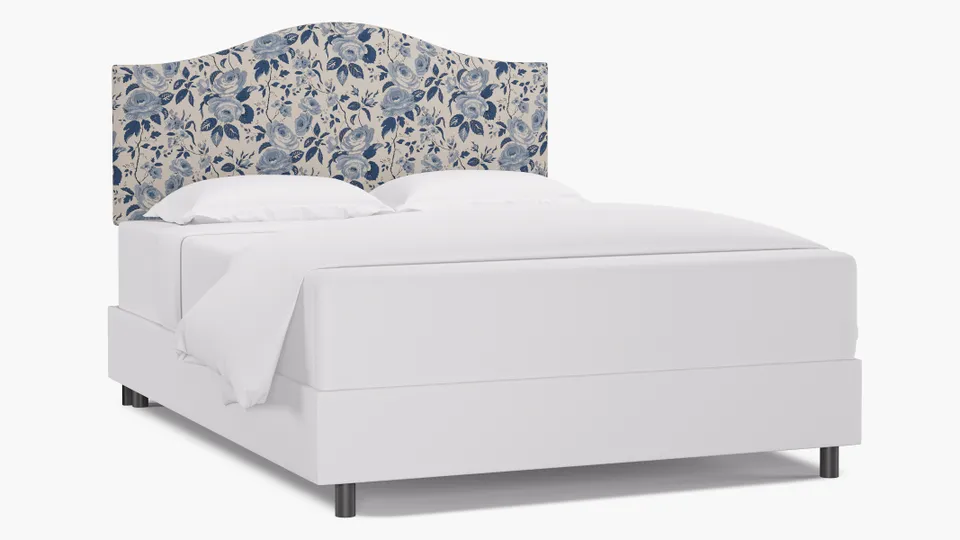 Camelback Headboard, Delft Chintz, Queen