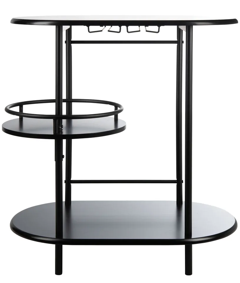Iva 3 Tier Swivel Bar Table - Matte Black