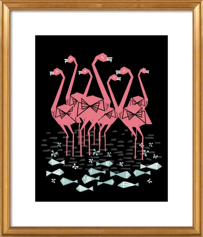 Flamingos by Andrea Lauren for Artfully Walls