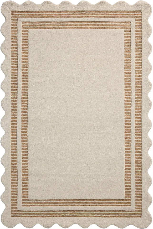 Chris Loves Julia x Loloi Scottie Ivory / Rust 8'-6" x 11'-6"