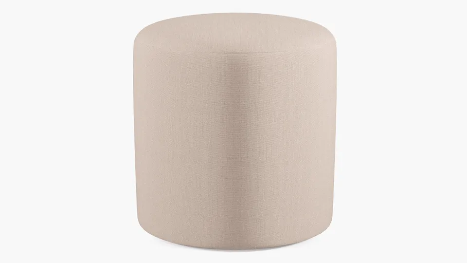 Drum Ottoman, Husk Everyday Linen