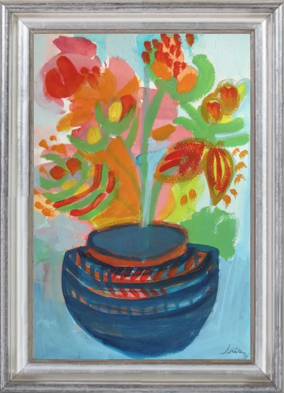 Red Flowers by Iria Fernandez Alvarez for Artfully Walls