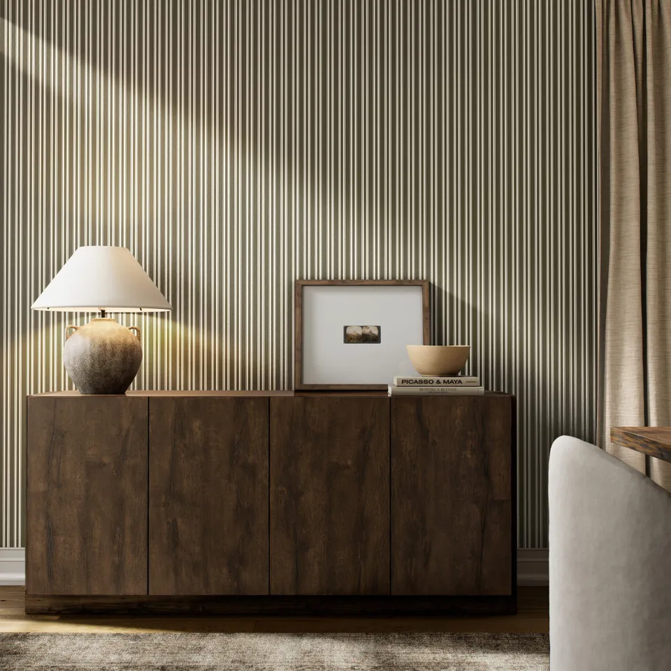 Multi Stripe Wallpaper by Getty Images	 - Multi Stripe Olive I