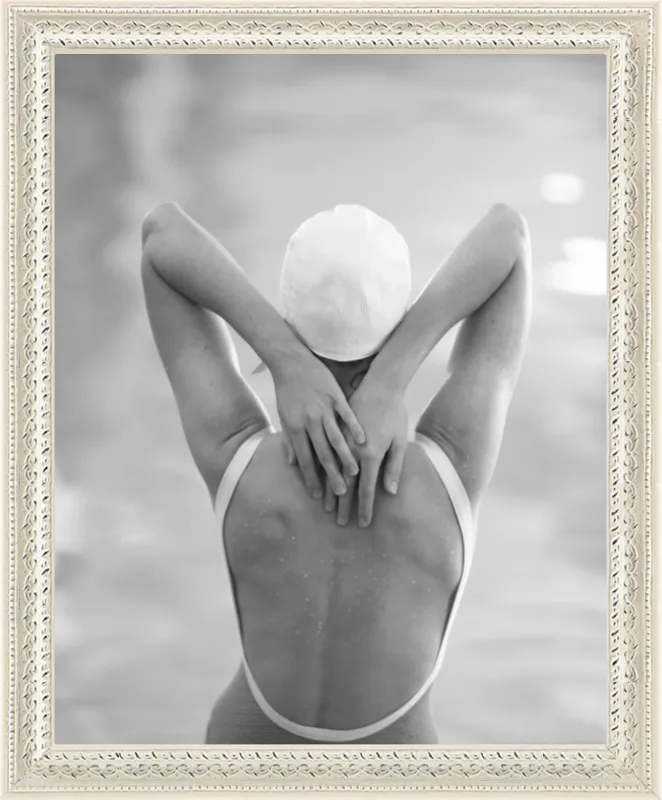 The Swimmer with a white  cap by Lucy Snowe for Artfully Walls