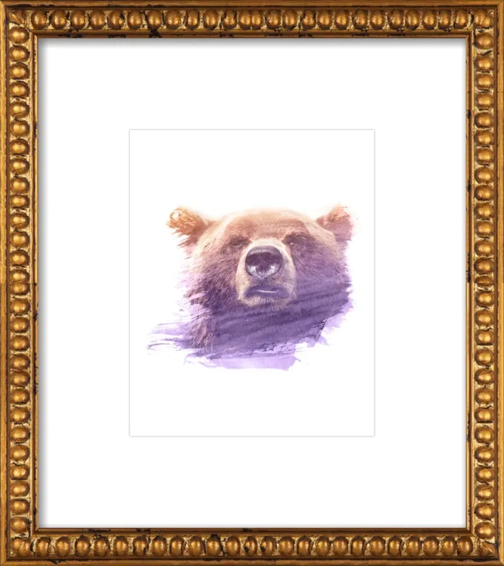 BEAR SUPERIMPOSED WATERCOLOR by Emiliano Deificus for Artfully Walls
