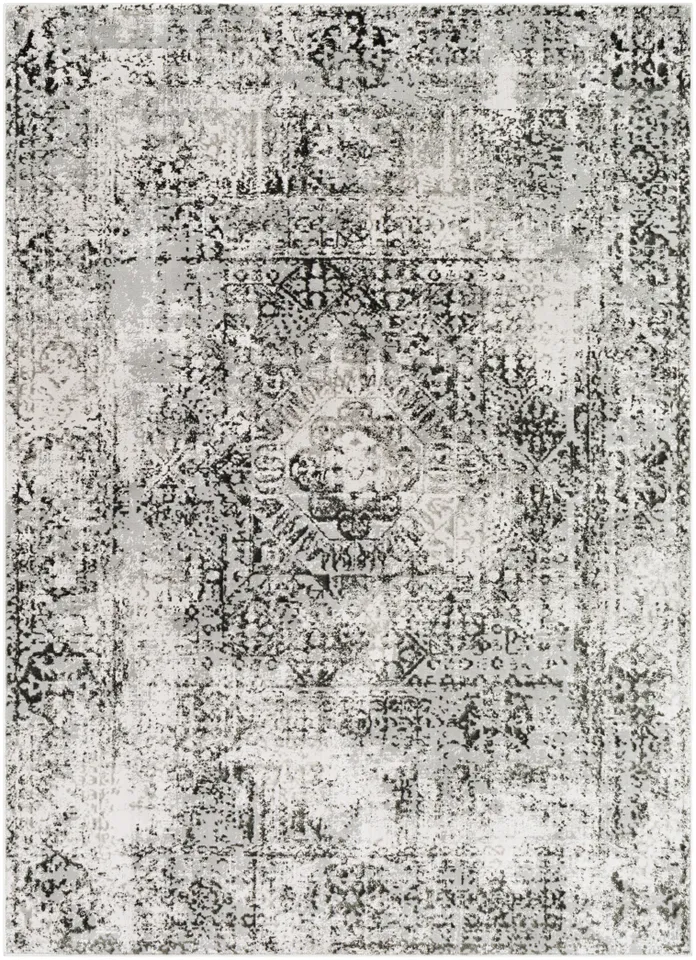 Himalayan Black Indoor 2' x 2'11" Machine Woven Rug