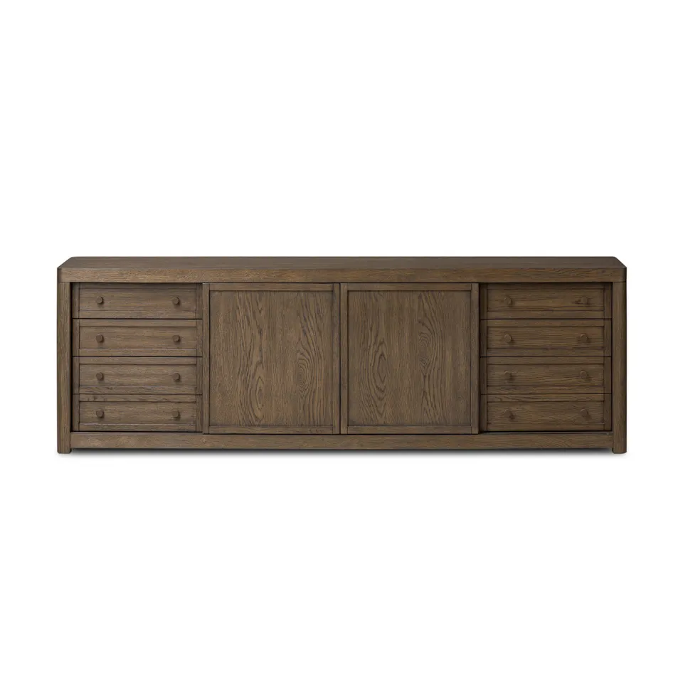 Miko Media Console - Fawn Oak Veneer