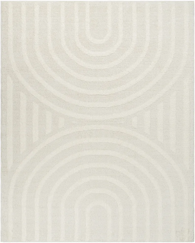 Rodos Beige Indoor 2'7" x 10' Machine Woven Rug