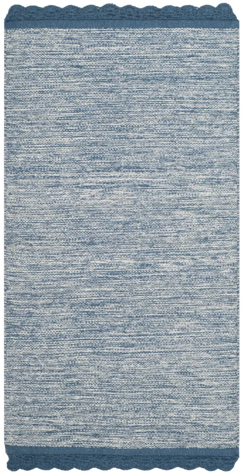 Arlo Home Hand Woven Area Rug, MTK615B, Blue,  2' 3" X 7'
