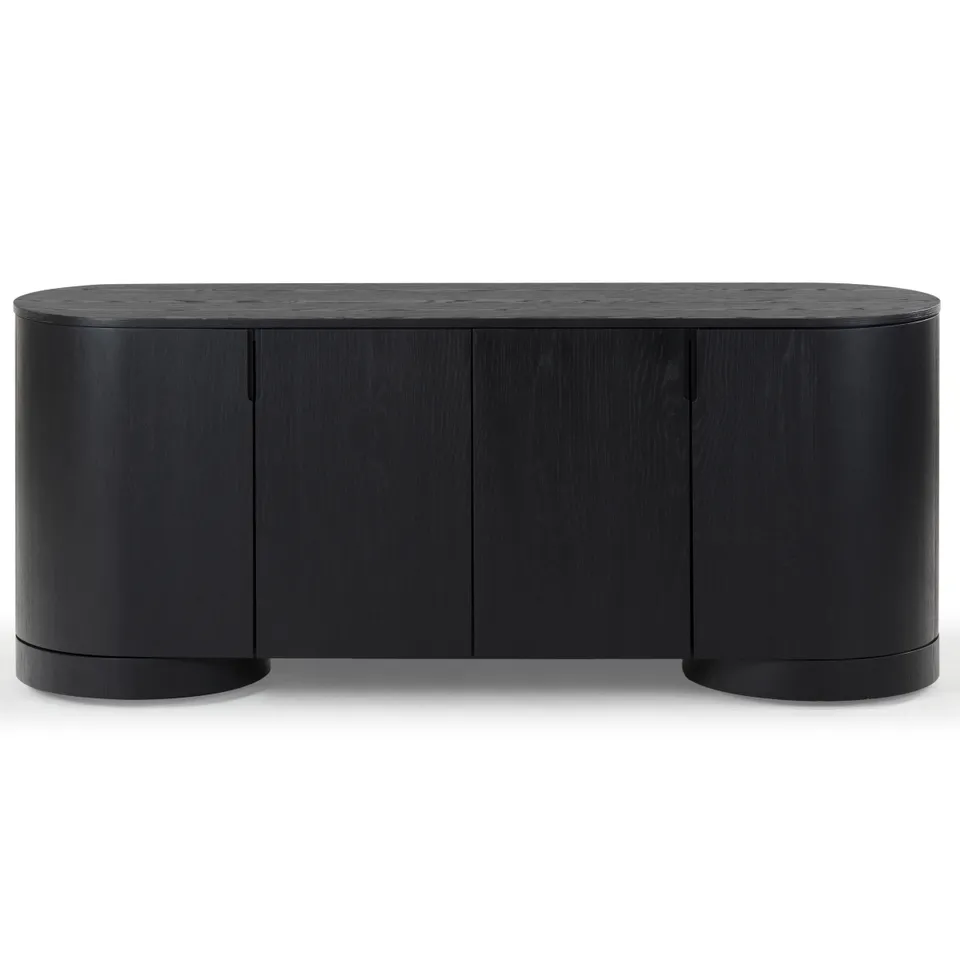 Jesbelina Oval Wood Sideboard - Black