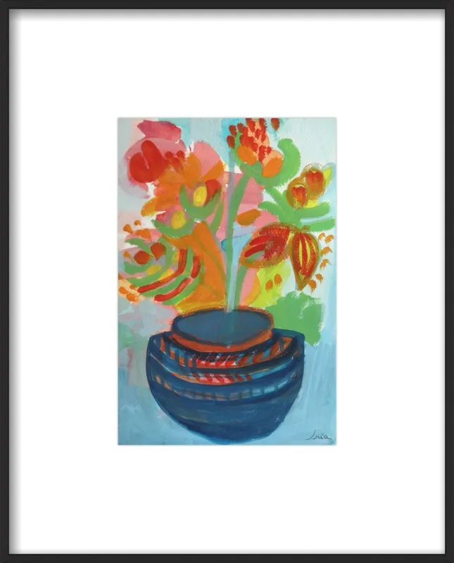 Red Flowers by Iria Fernandez Alvarez for Artfully Walls