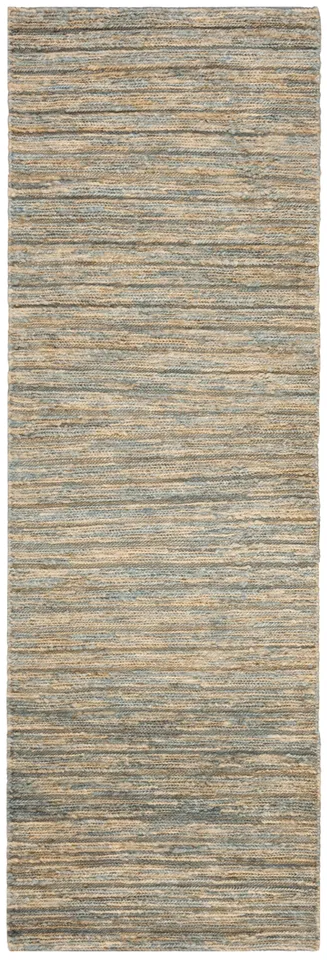 Arlo Home Hand Woven Area Rug, ORG704A, Blue/Natural,  2' 6" X 8'