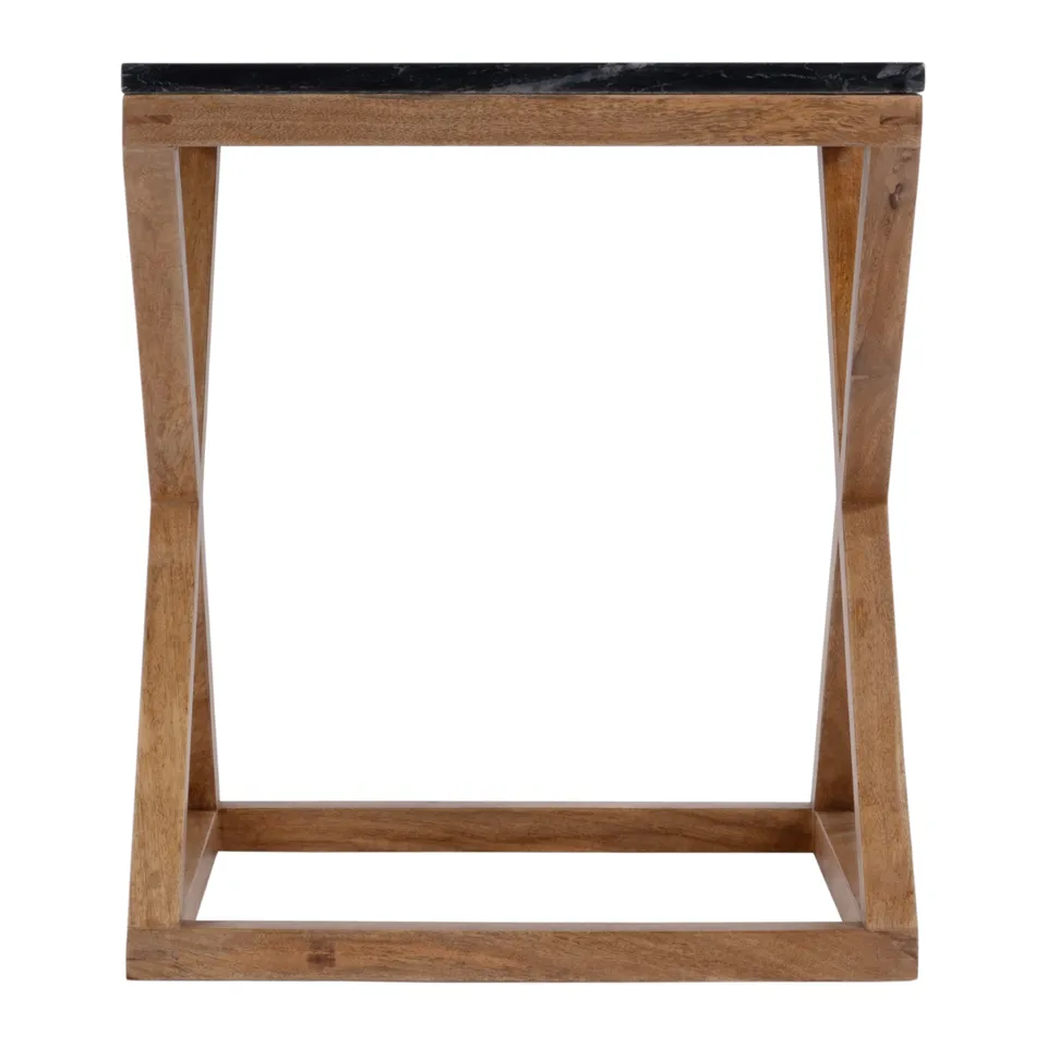 Braylon Black Marble End Table