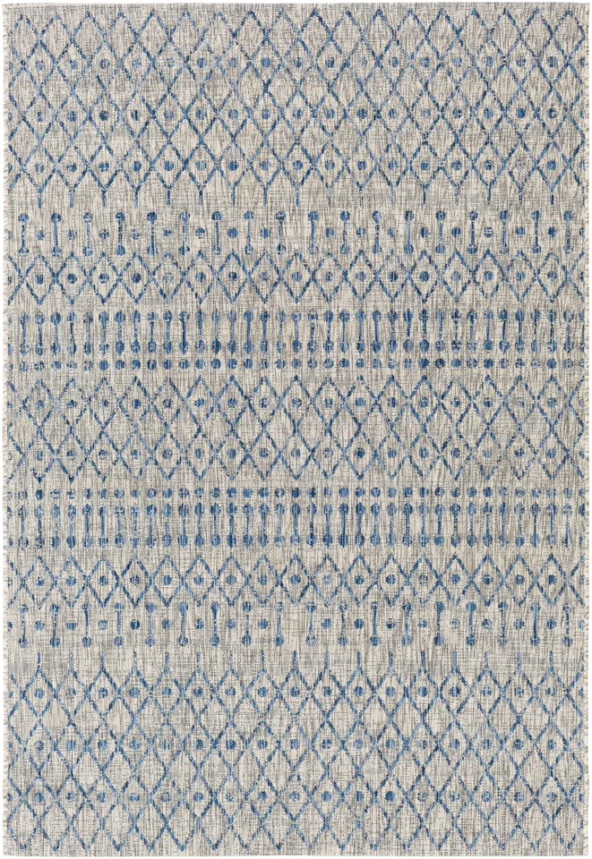 Eagean Beige Outdoor 6'7" x 9' Machine Woven Rug