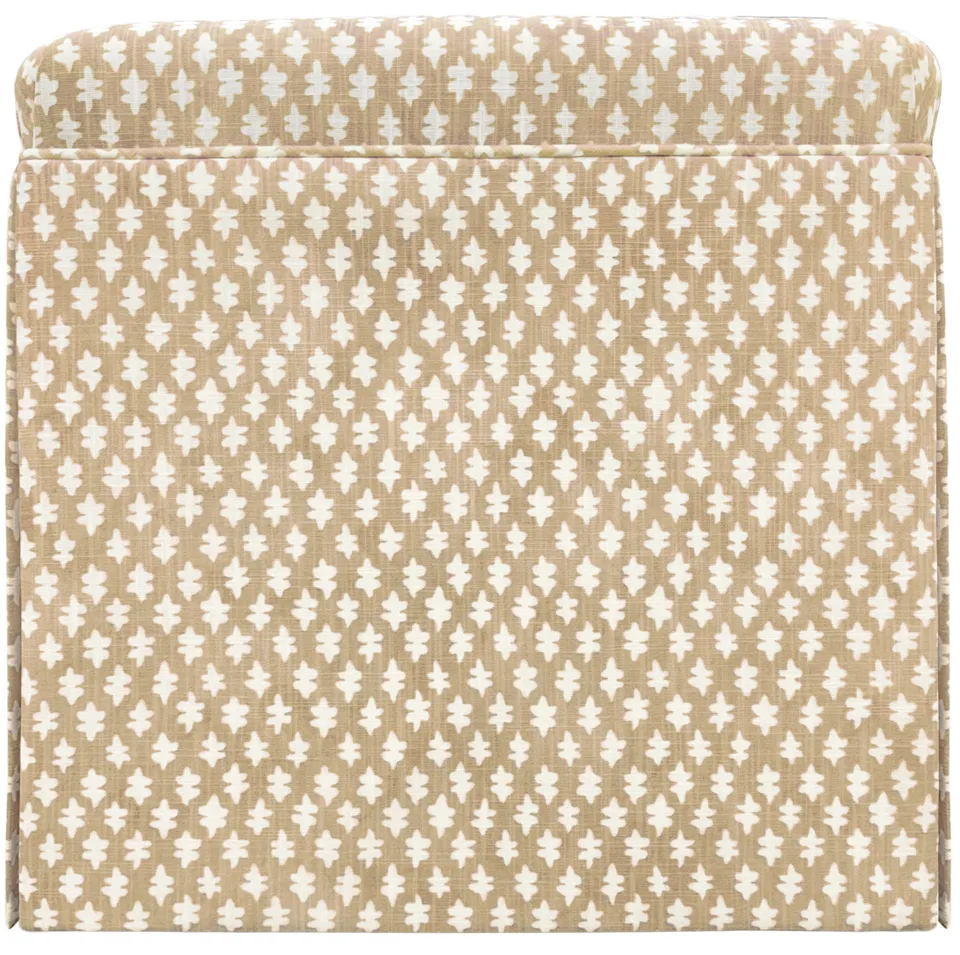THE SKIRTED OTTOMAN :: TILLY PRINT // SAND - Skirted Ottoman