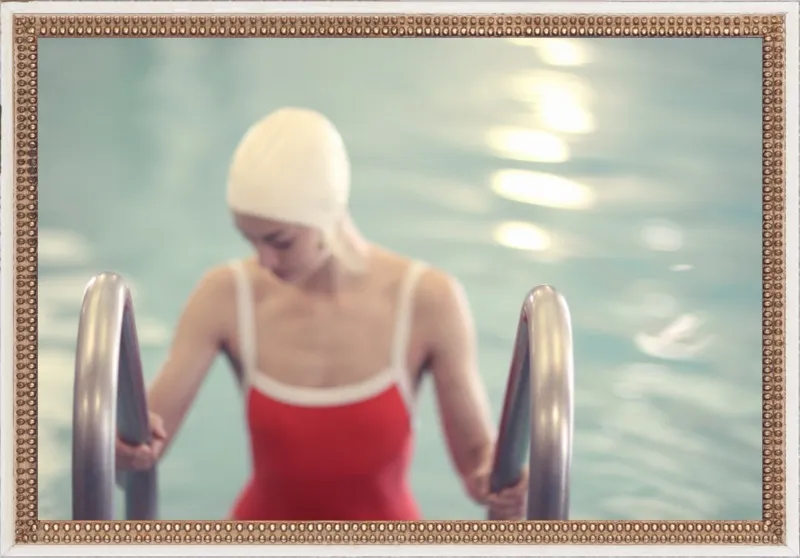 Swimmer in a Red Suit by Lucy Snowe for Artfully Walls