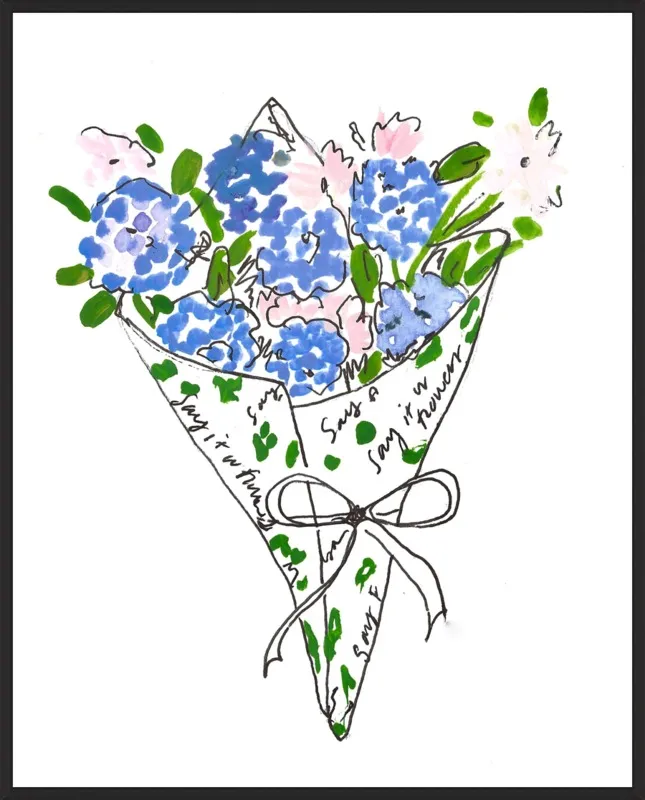 Bodega Flowers in Blue by Larsen McDowell for Artfully Walls