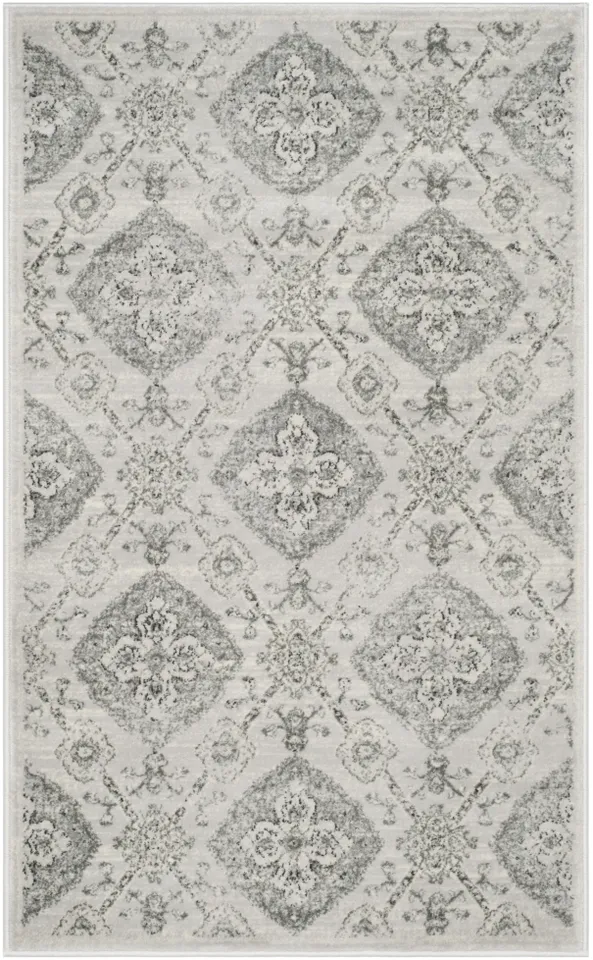 Arlo Home Woven Area Rug, CNG623S, Silver/Grey,  3' X 5'