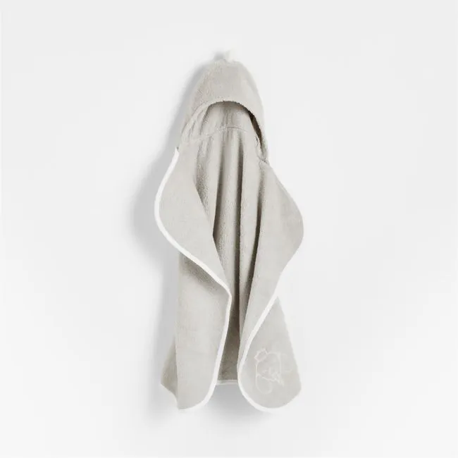 Nachi 100% Organic Cotton Grey Hooded Baby Towel