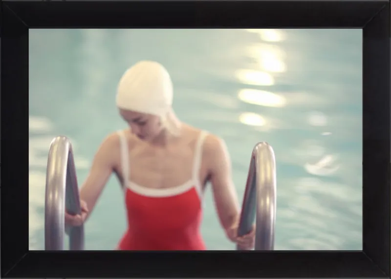 Swimmer in a Red Suit by Lucy Snowe for Artfully Walls