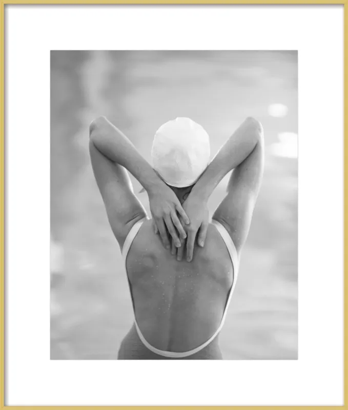 The Swimmer with a white  cap by Lucy Snowe for Artfully Walls