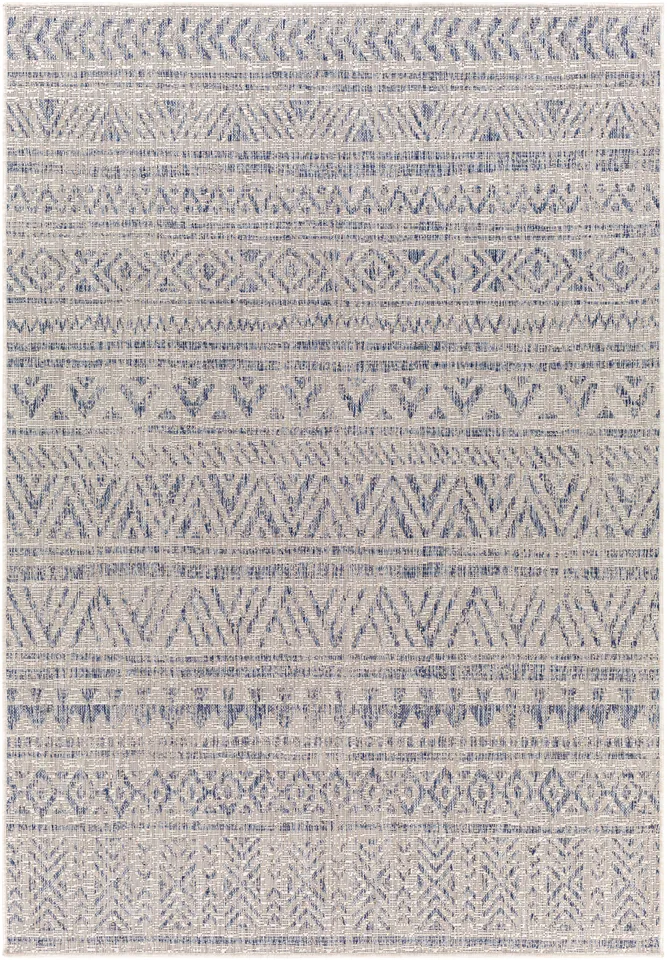 Eagean Beige Outdoor 2'7" x 10' Machine Woven Rug