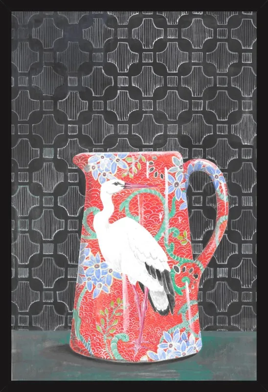 Red Vase by Miri Eshet for Artfully Walls