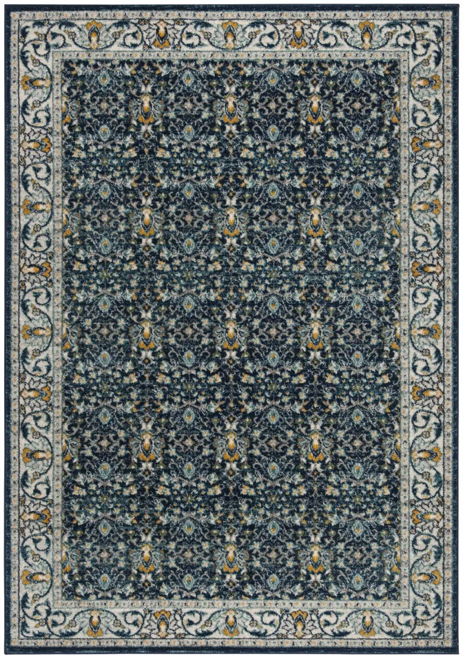 Arlo Home Woven Area Rug, MAD151D, Navy/Cream,  5' 3" X 7' 6"