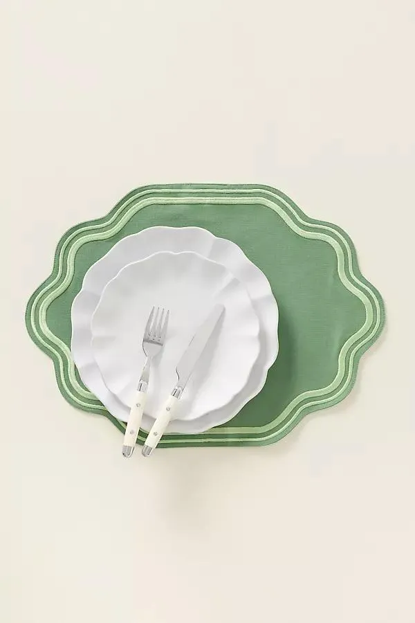 Madeline Embroidered Cotton Placemat