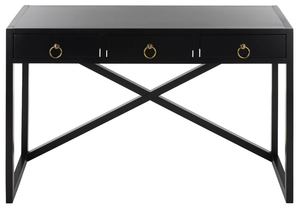 Sadie 3 Drawer Desk - Black