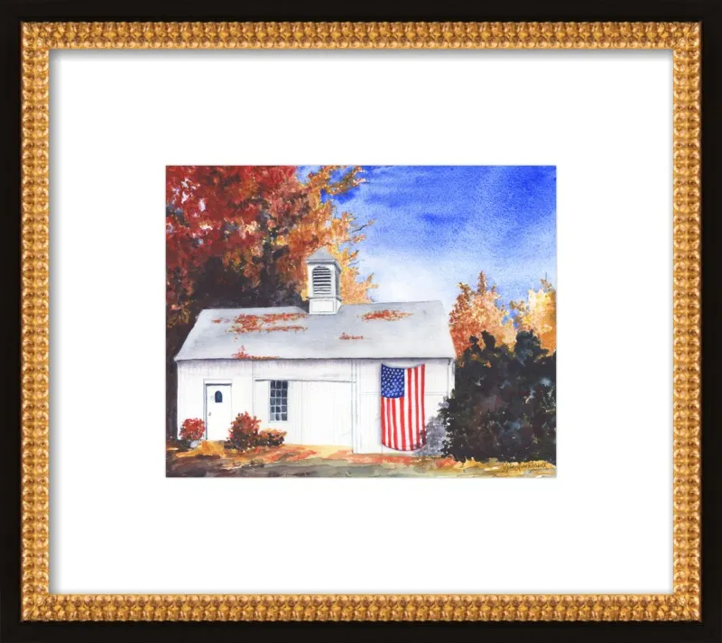 The Ross Barn in Fall by Lydia Marie Elizabeth for Artfully Walls