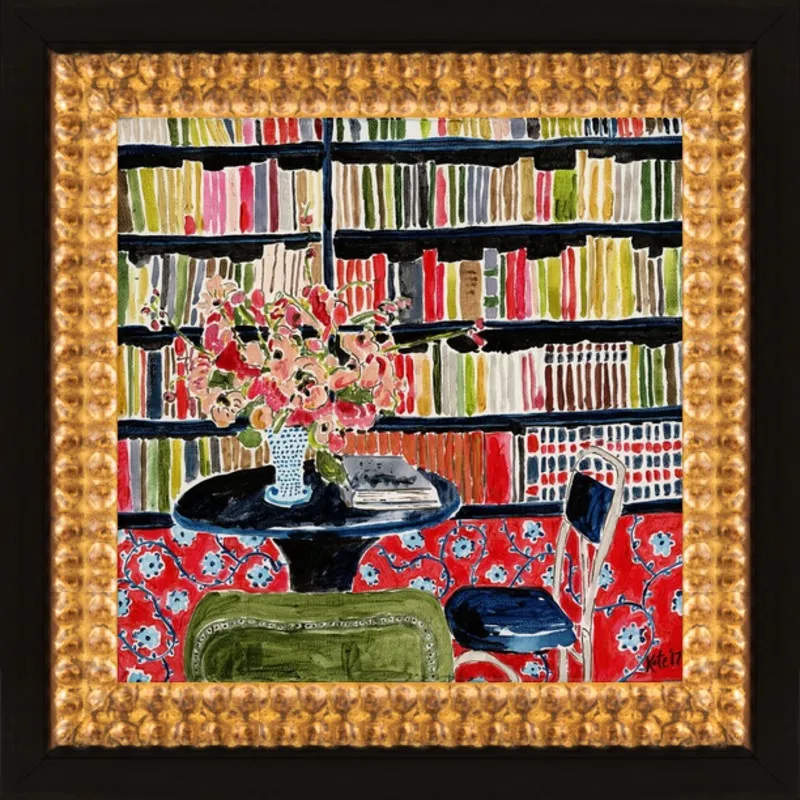 Books with Flowers by Kate Lewis for Artfully Walls