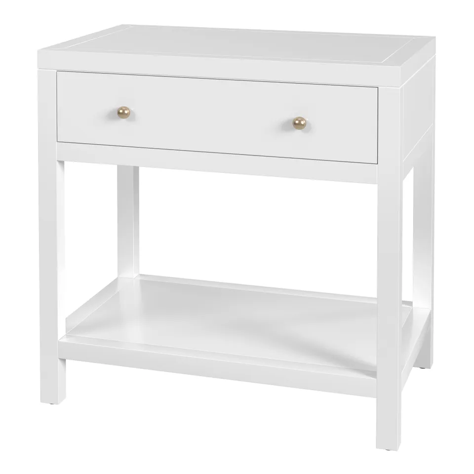 Nora Smooth White Nightstand