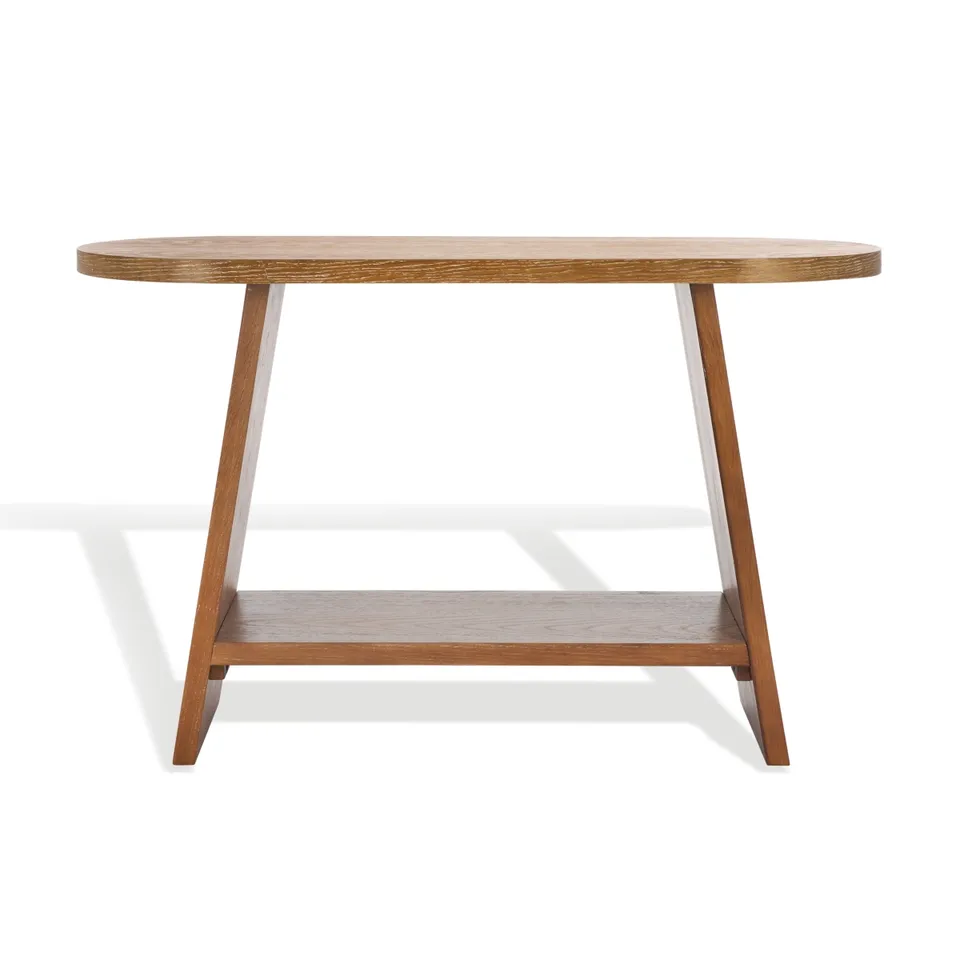 Julianna Wood Console Table - Rustic Oak/-