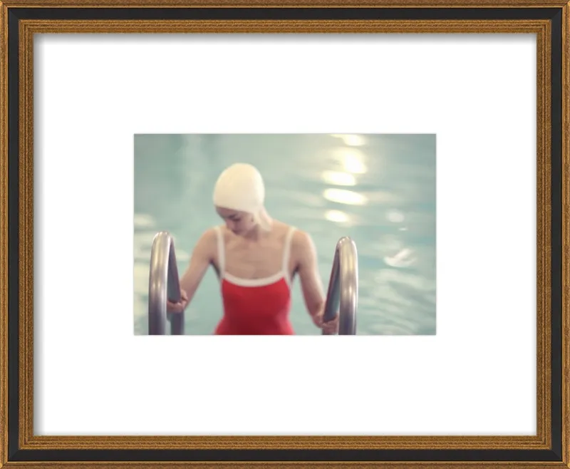 Swimmer in a Red Suit by Lucy Snowe for Artfully Walls