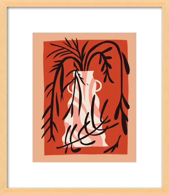 vase in rust by Erin Wallace for Artfully Walls