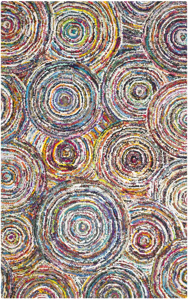 Arlo Home Hand Tufted Area Rug, NAN514A, Multi,  5' X 8'