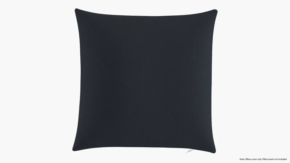Throw Pillow Cover 18", Navy Everyday Linen, 18" x 18"