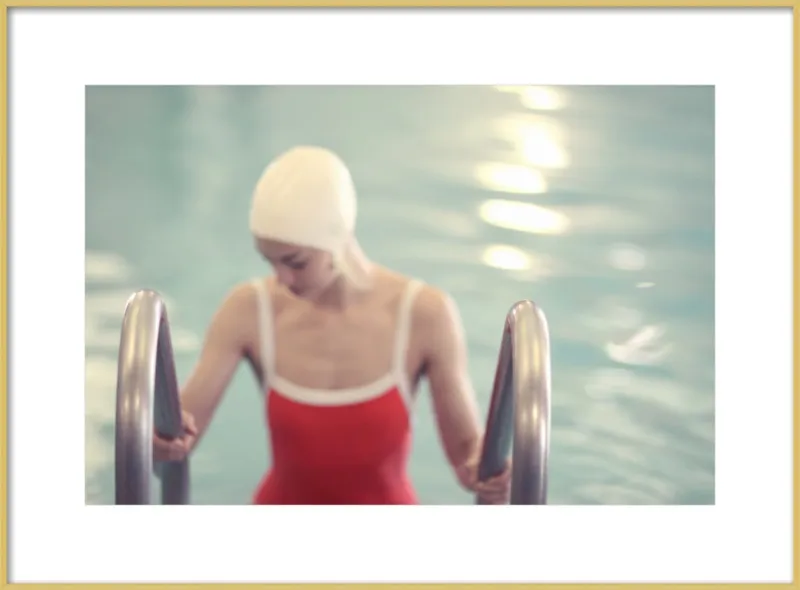 Swimmer in a Red Suit by Lucy Snowe for Artfully Walls