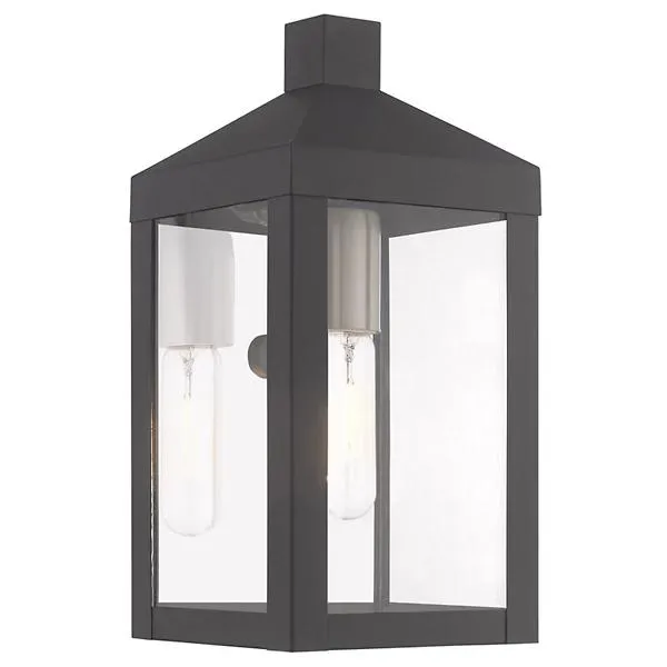 James Clear Glass Outdoor Wall Sconce