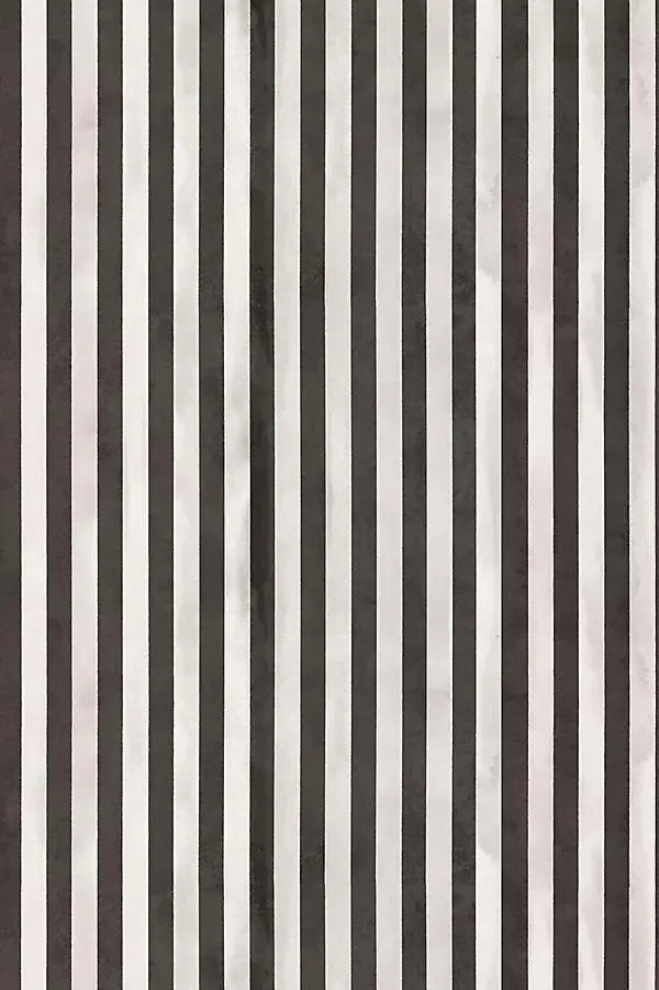 Jeremiah Brent Timeless Ticking Black and White Striped Peel-and-Stick Wallpaper