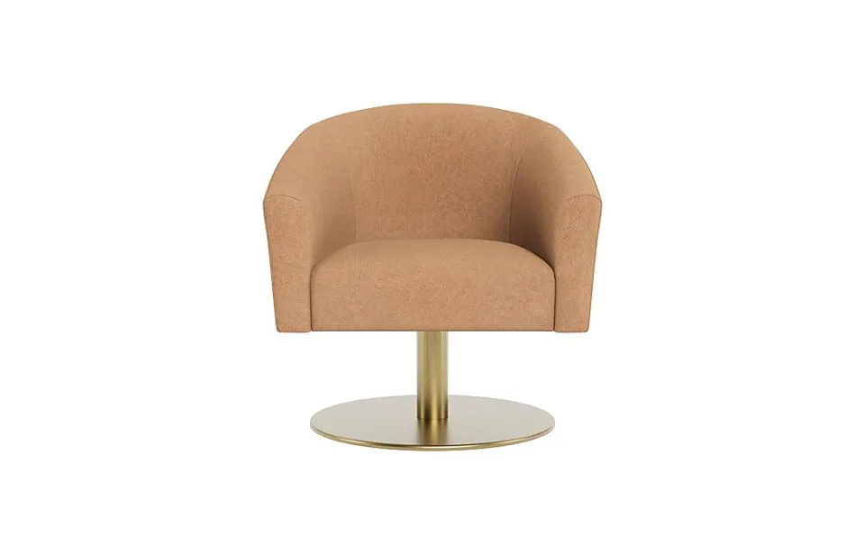 Tegan Leather Pedestal Swivel Chair