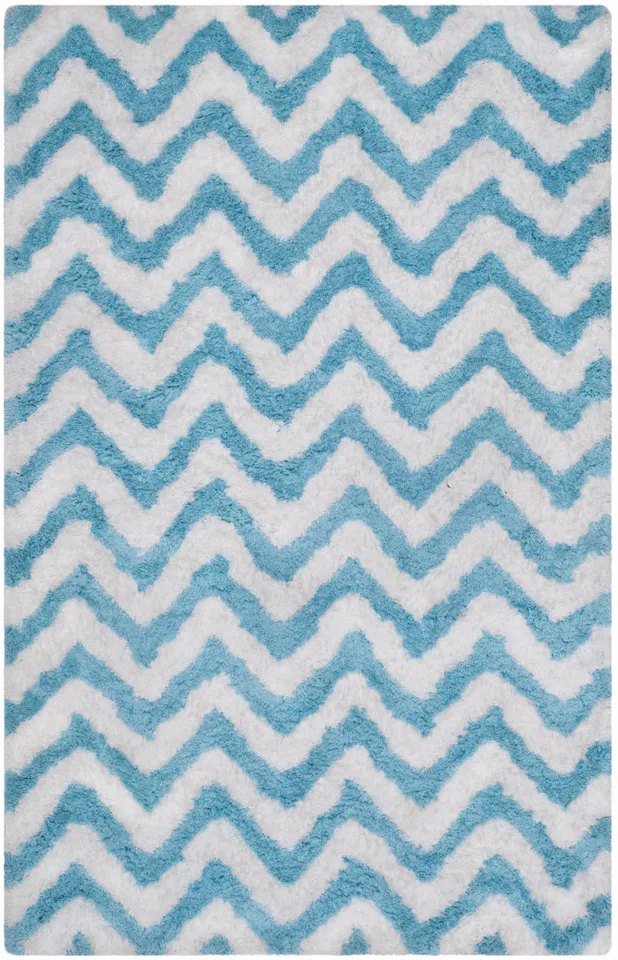 Arlo Home Hand Tufted Area Rug, BSG320G, Ivory/Blue,  8' X 10'
