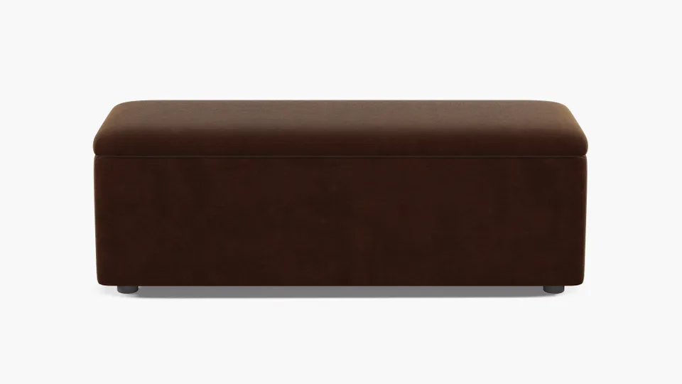 Classic Storage Bench, Cognac Luxe Velvet