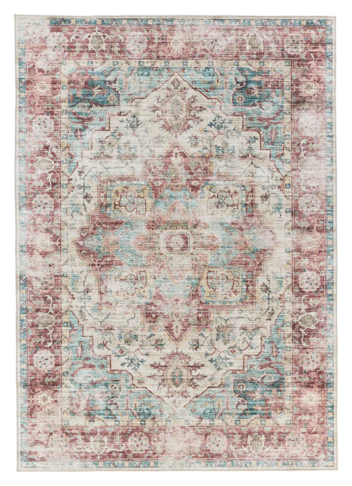 Vibe by Vandran Medallion Dark Red/ Teal Area Rug (9'X12')