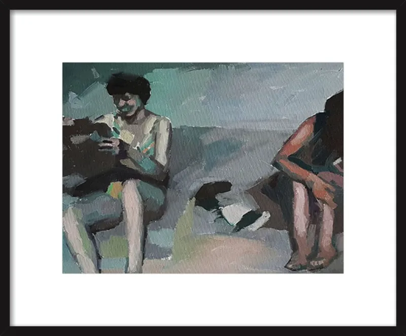 Girls at the beach by Mary Sinner for Artfully Walls