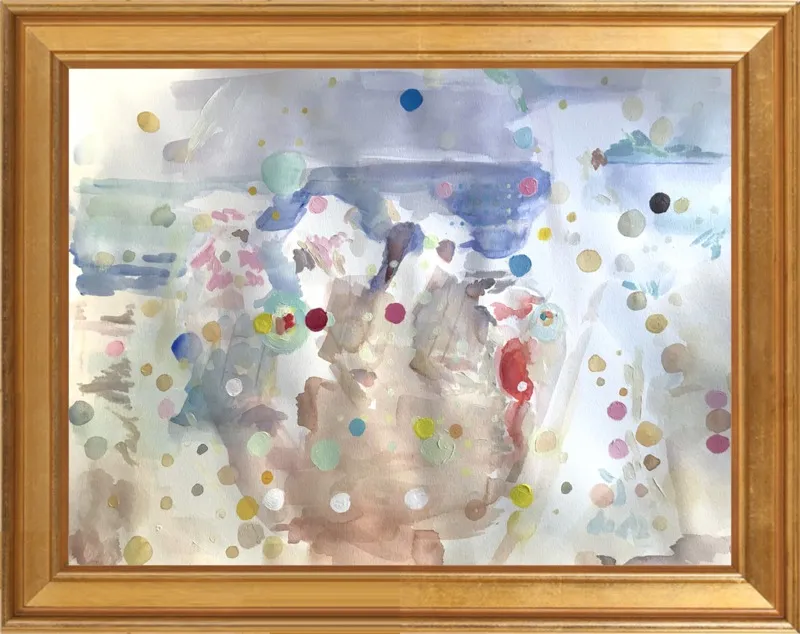 Beach scene (from memory)  by Hannah Dean for Artfully Walls