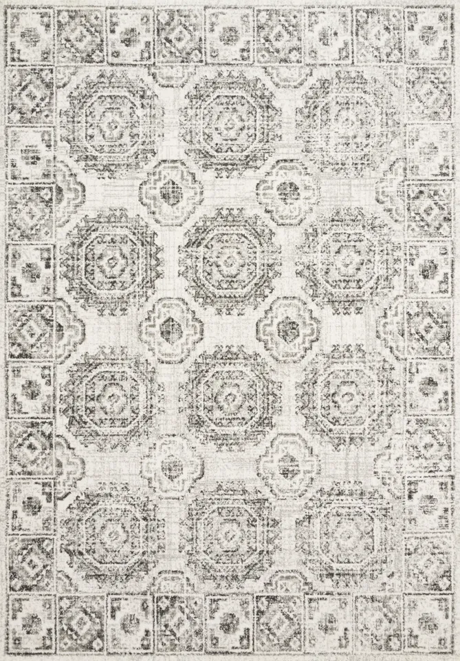 Loloi Joaquin Ivory / Charcoal 18" x 18" Sample